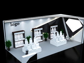 汽車用品幾何設計展會 3D效果圖下載與數字創意展示服務